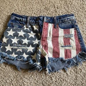 American flag jean shorts!